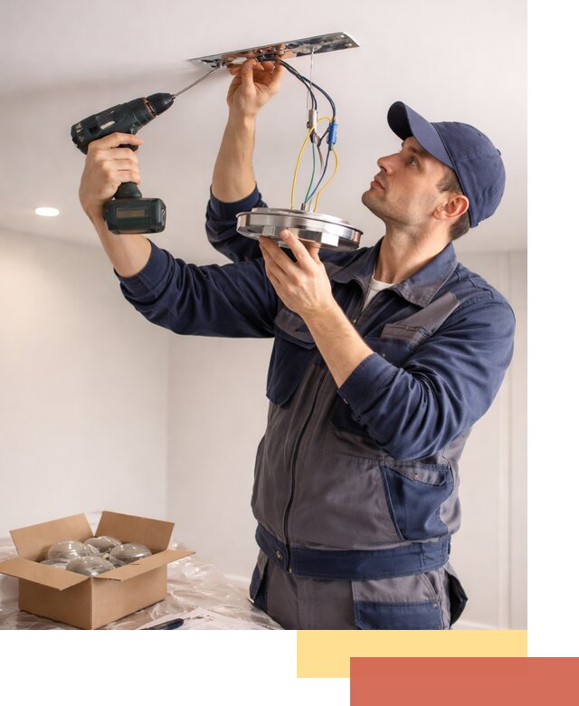 Установка люстры в натяжной потолок в Балаково