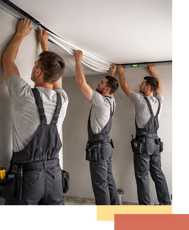 Теневые натяжные потолки в Балаково: монтаж и отделка быстро и качественно