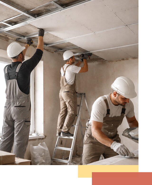 Одноуровневый потолок из гипсокартона в Балаково — монтаж и отделка