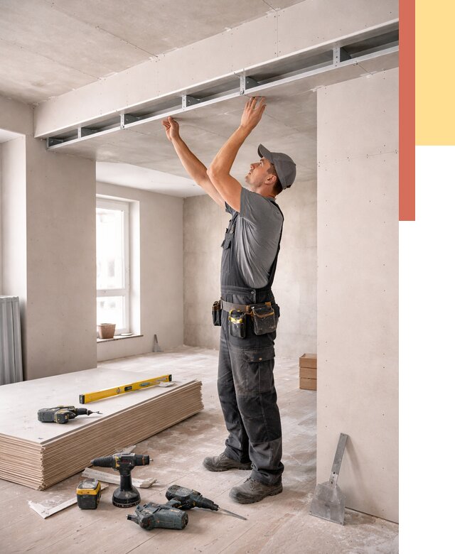 Потолок из гипсокартона с нишей в Балаково от 1272 руб. под ключ | ОТДЕЛОЧНИК-Блк