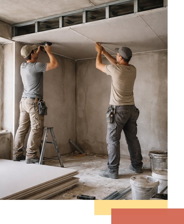 Короб из гипсокартона на потолке под ключ в Балаково