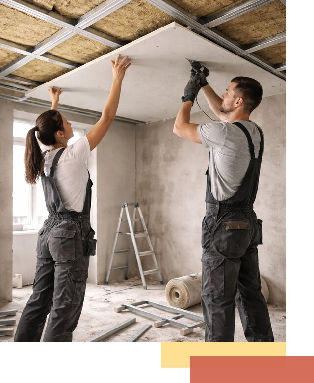 Звукоизоляция потолка из ГКЛ в Балаково профессионально и надежно