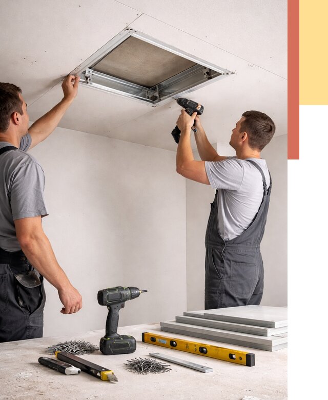 Установка люка в потолок ГКЛ в Балаково от 2544 руб. под ключ | ОТДЕЛОЧНИК-Блк