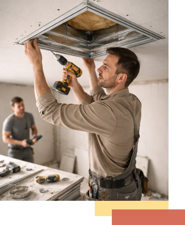 Монтаж люка в потолок из ГКЛ в Балаково