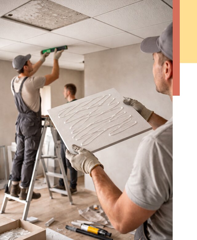 Монтаж потолочной плитки в Балаково от 4580 руб. — быстро и недорого | ОТДЕЛОЧНИК-Блк