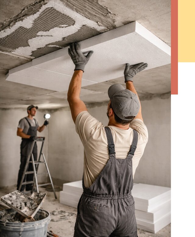 Утепление потолка пенопластом в Балаково от 4580 руб/м2 — недорого и быстро | ОТДЕЛОЧНИК-Блк