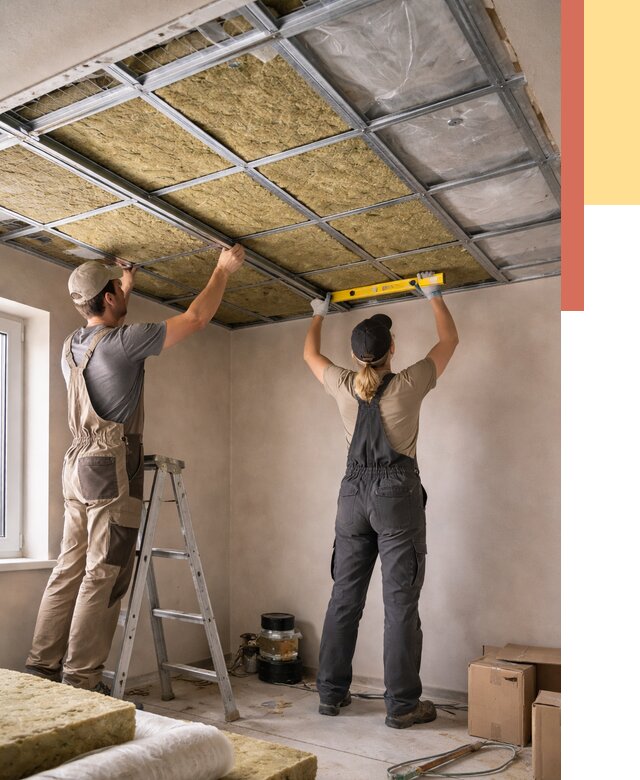 Шумоизоляция потолка в Балаково от 1272 руб. под ключ — услуги ОТДЕЛОЧНИК-Блк