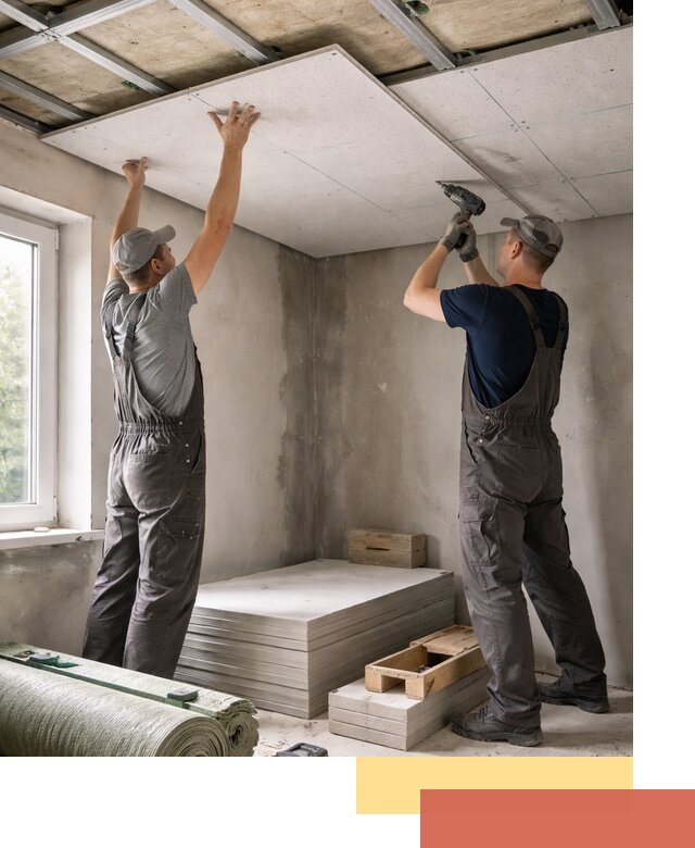 Шумоизоляция потолка панелями ЗИПС в Балаково